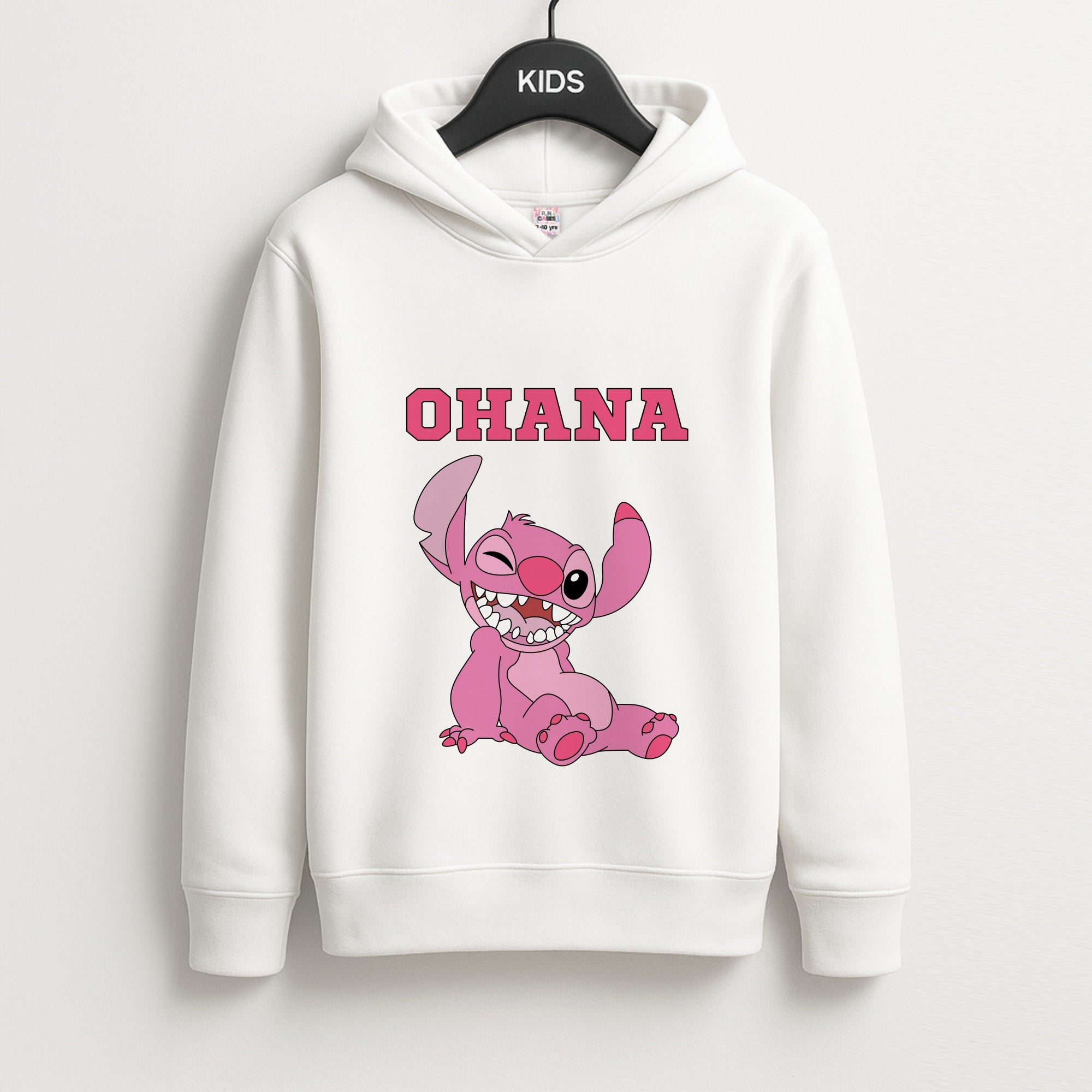 Pink Alien Ohana Kids Hoodie