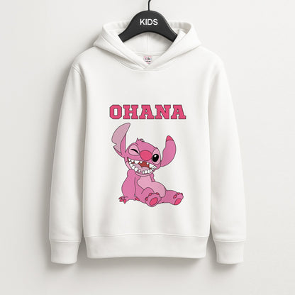 Pink Alien Ohana Unisex Kids Hoodie