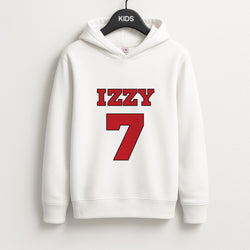 Black And White Stripes - Personalised Football   Unisex Kids Hoodie