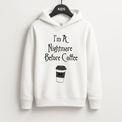 I'm A Nightmare Before Coffee Unisex Kids Hoodie