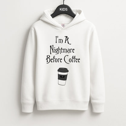 I'm A Nightmare Before Coffee Unisex Kids Hoodie