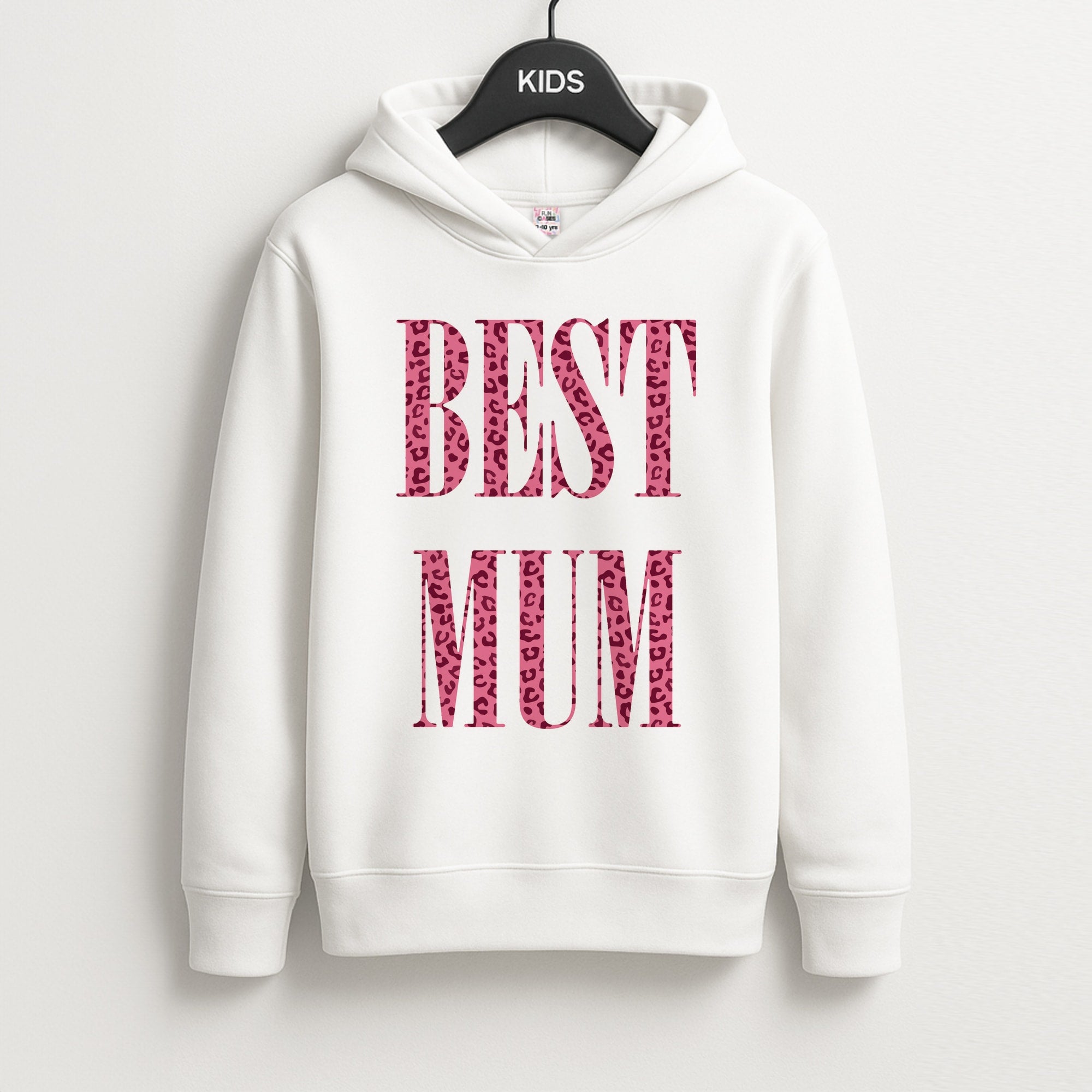 Best Mum Leopard Print Kids Hoodie