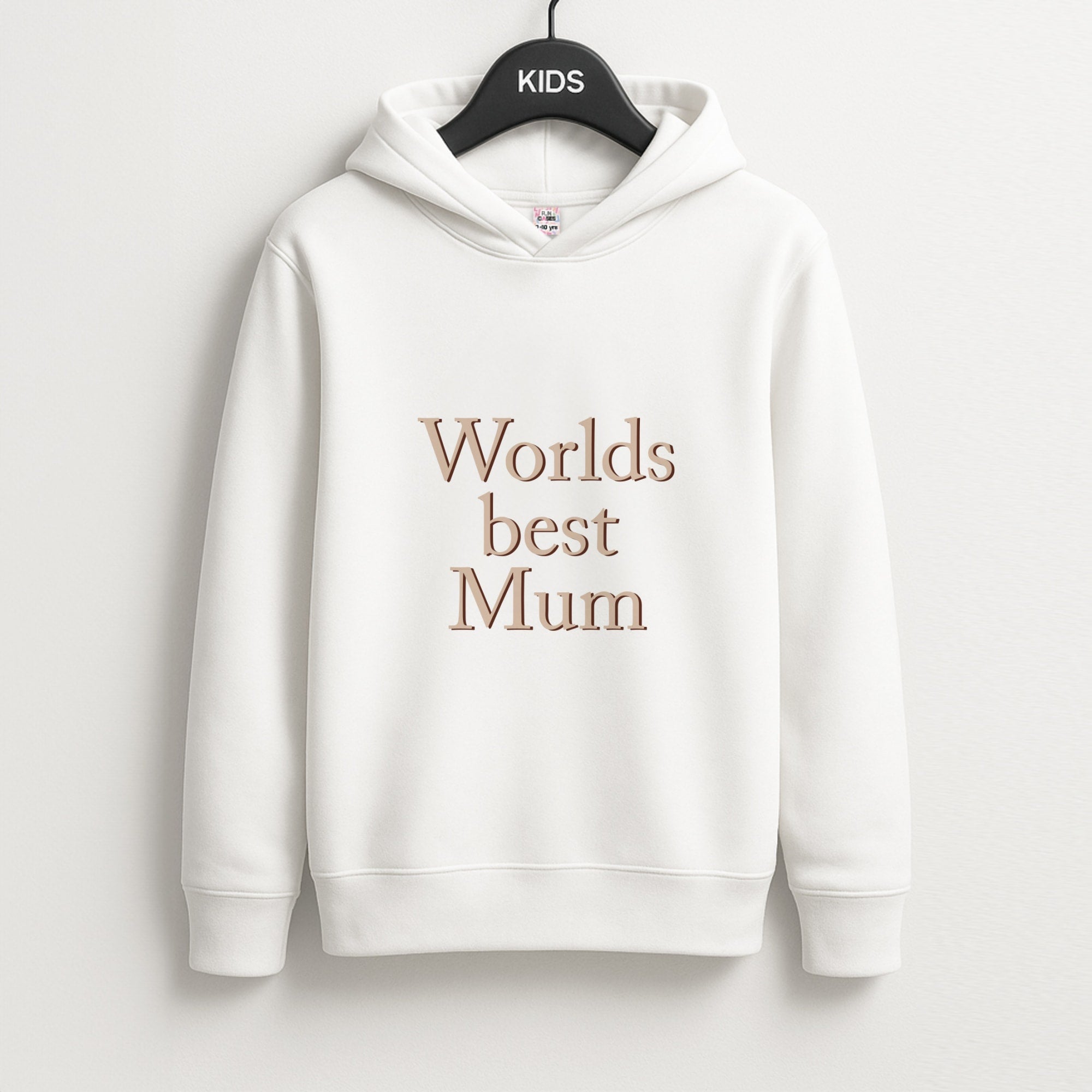 Worlds Best Mum - Floral Mother's Day Unisex Kids Hoodie