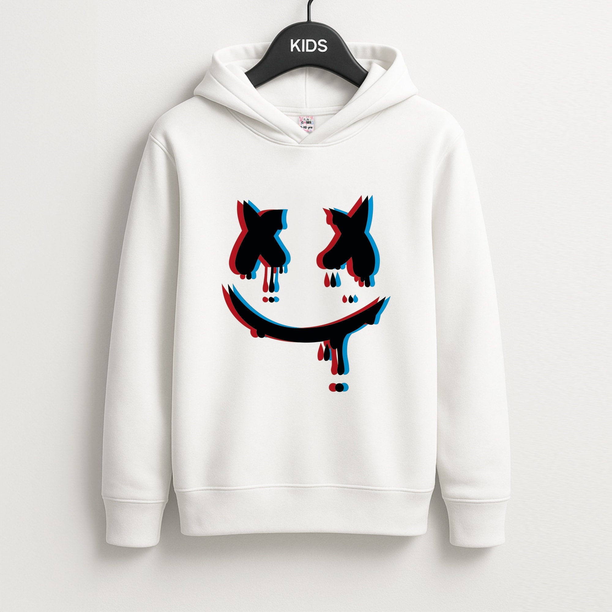 Blue Blur - White Helmet DJ Kids Hoodie