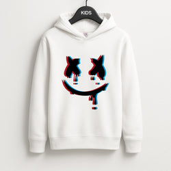 Blue Blur - White Helmet DJ Unisex Kids Hoodie