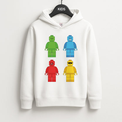 Bricks Figures Rainbow Unisex Kids Hoodie