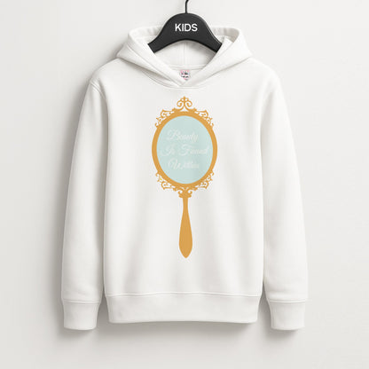 Beauty Is Found Within Mirror Unisex Kids Hoodie