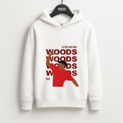 Woods Dark Red Unisex Kids Hoodie