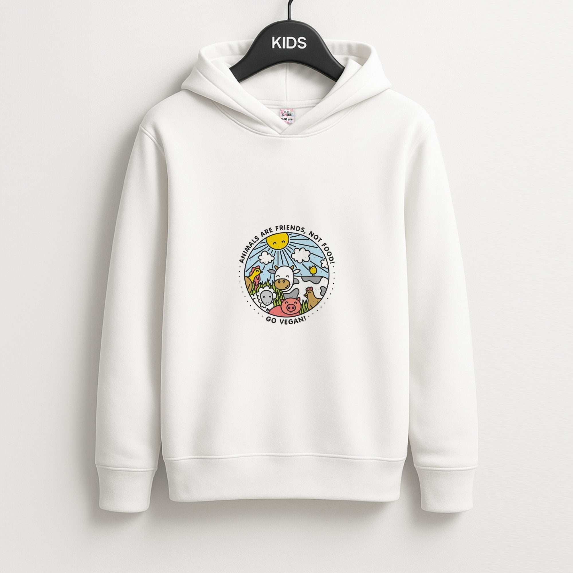 Animals Are Friends, Not Food - Vegan Unisex Kids Hoodie