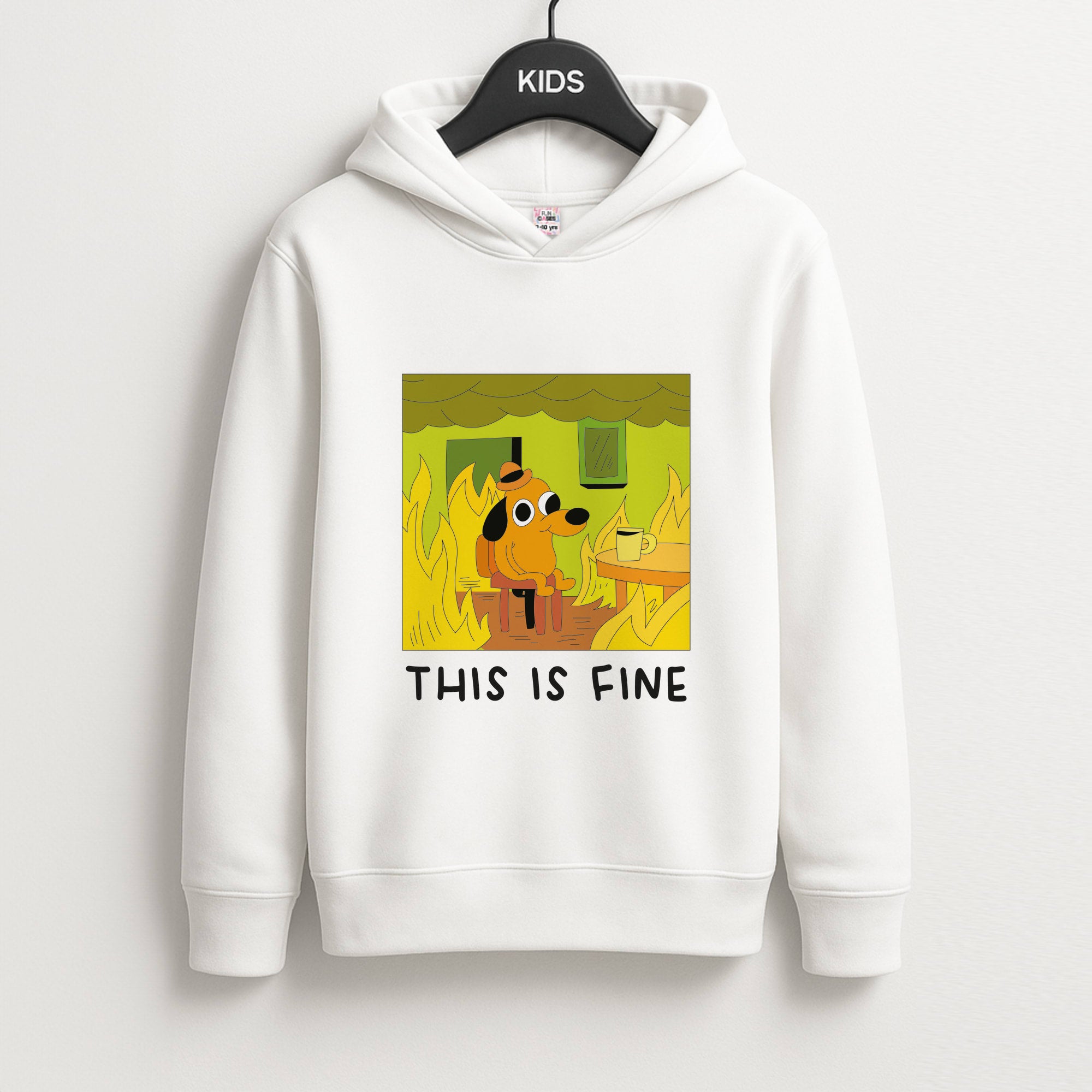 This Is Fine - Memes Kids Hoodie