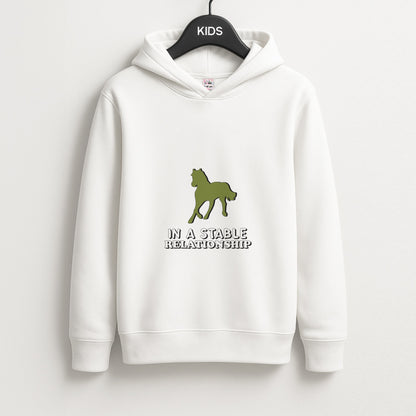 In A Stable Relationship - Horses Unisex Kids Hoodie