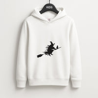 Witch And Cat - Halloween Kids Hoodie