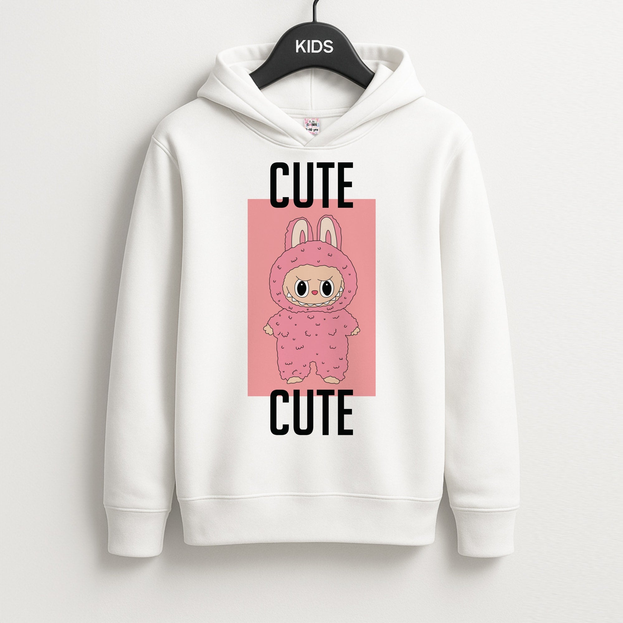 Cute Pink Monster Unisex Kids Hoodie