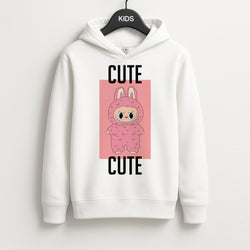 Cute Pink Monster Unisex Kids Hoodie