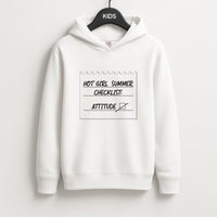 Hot Girl Summer Checklist - Summer Kids Hoodie