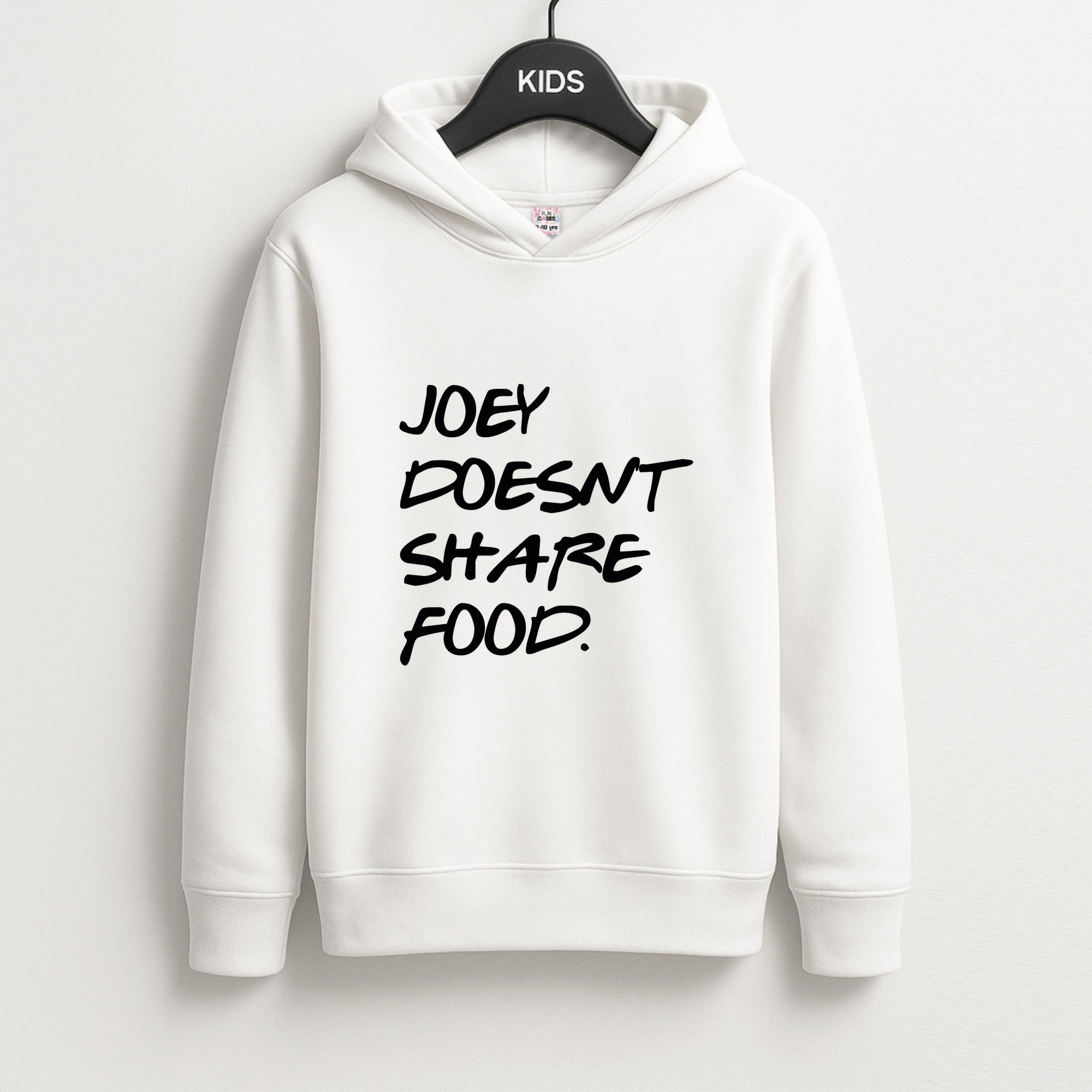 Joey Doesn't Share Food, Black Kids Hoodie