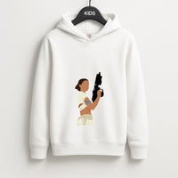 Leia With Gun Kids Hoodie