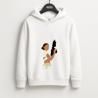 Leia With Gun Unisex Kids Hoodie
