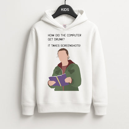 How Did The Computer Get Drunk? Unisex Kids Hoodie