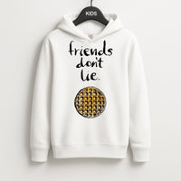 Friends Don't Lie Waffle Kids Hoodie