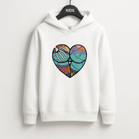 Sally And Jack Heart - TNBC Kids Hoodie