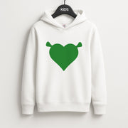 Green Ogre Heart Kids Hoodie 1