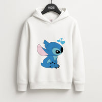 Blue Hearts Alien Blue Valentine's Kids Hoodie