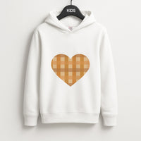 Orange Plaid Pattern- Autumn Kids Hoodie