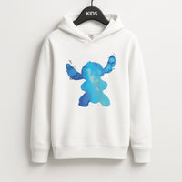 Watercolour Blue Alien Disney Kids Hoodie