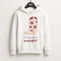 I'm Just A Cowgirl Kids Hoodie