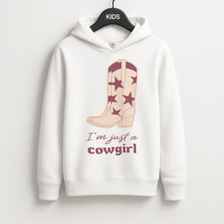 I'm Just A Cowgirl Unisex Kids Hoodie