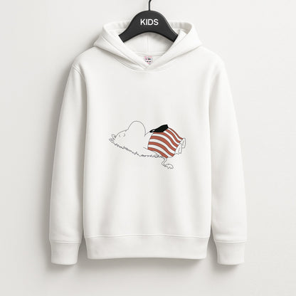 Moom On Grass Unisex Kids Hoodie