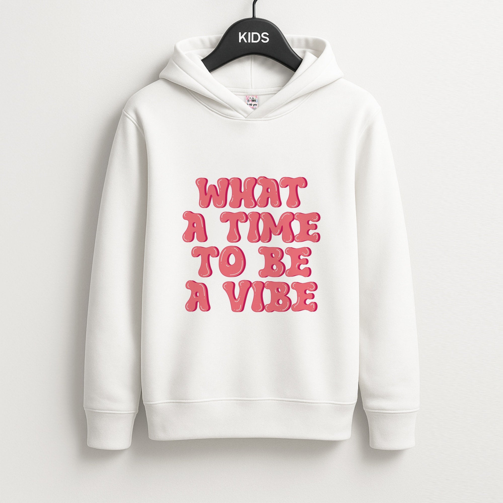 What A Time To Be A Vibe - Aesthetic Quote Kids Hoodie