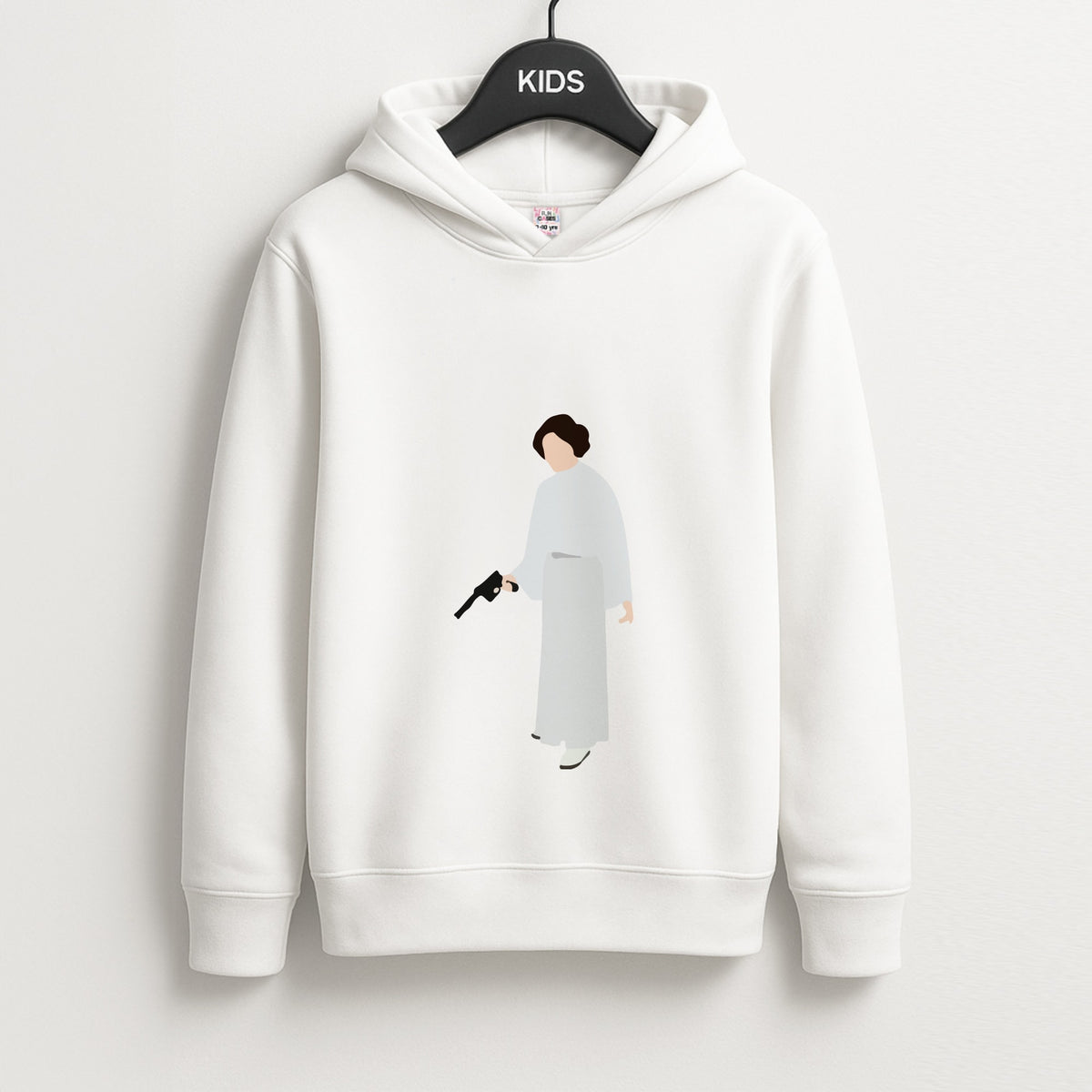Leia Faceless With Gun Kids Hoodie