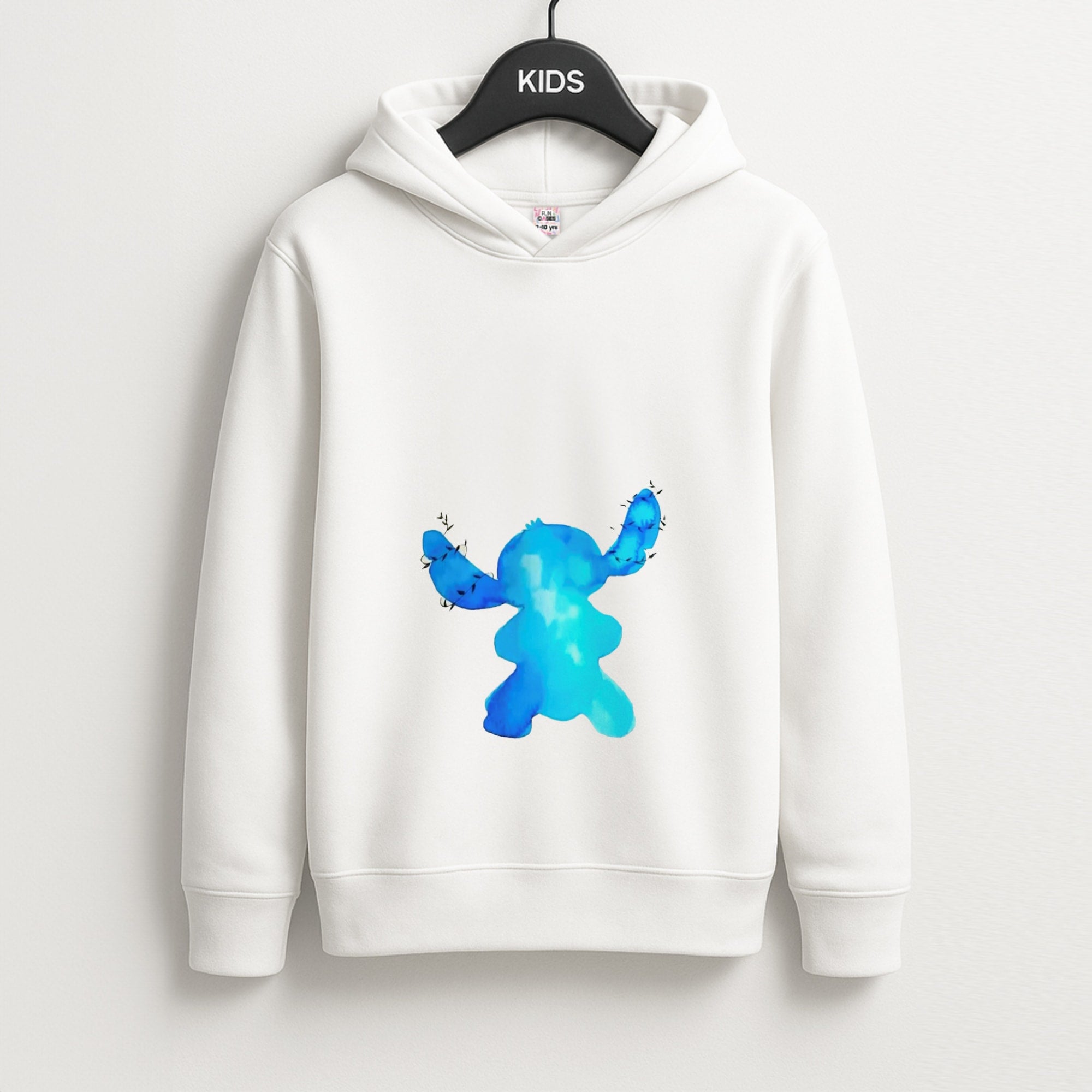Watercolour Blue Alien Disney Kids Hoodie