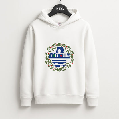R2D2 Christmas Wreath Unisex Kids Hoodie