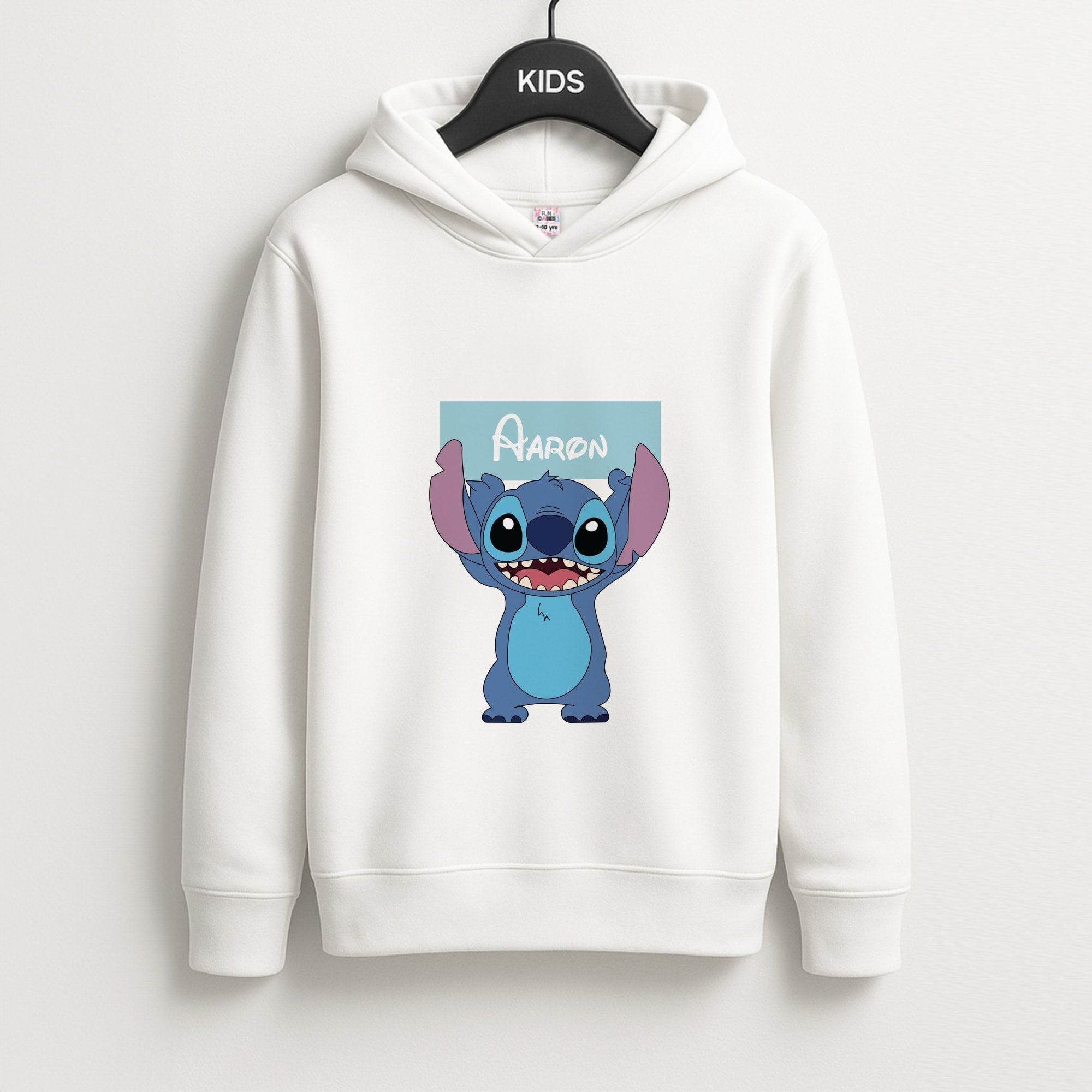 Standing Blue Alien - Personalised Disney Unisex Kids Hoodie