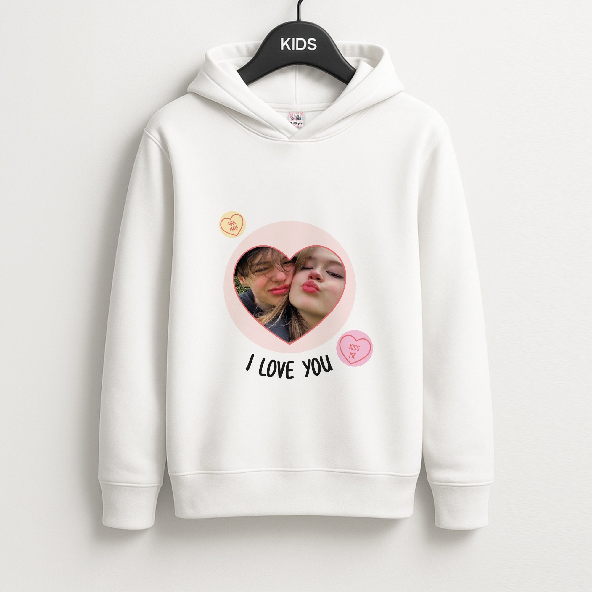 I Love You - Personalised Couples Unisex Kids Hoodie