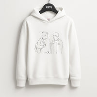 Outline - Heart TV Kids Hoodie