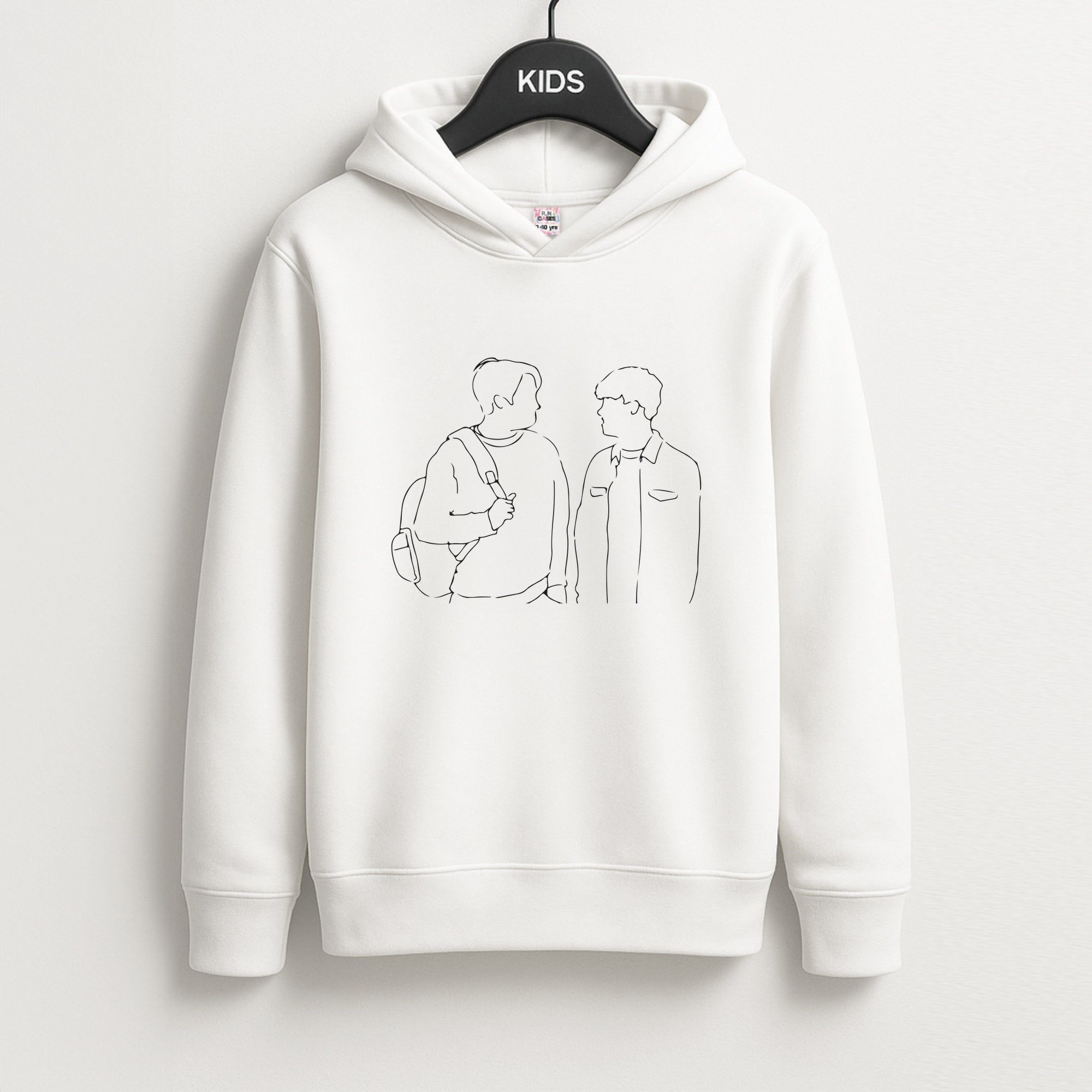 Outline - Heart TV Kids Hoodie