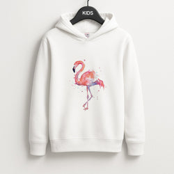 Watercolour Flamingo Painting Unisex Kids Hoodie