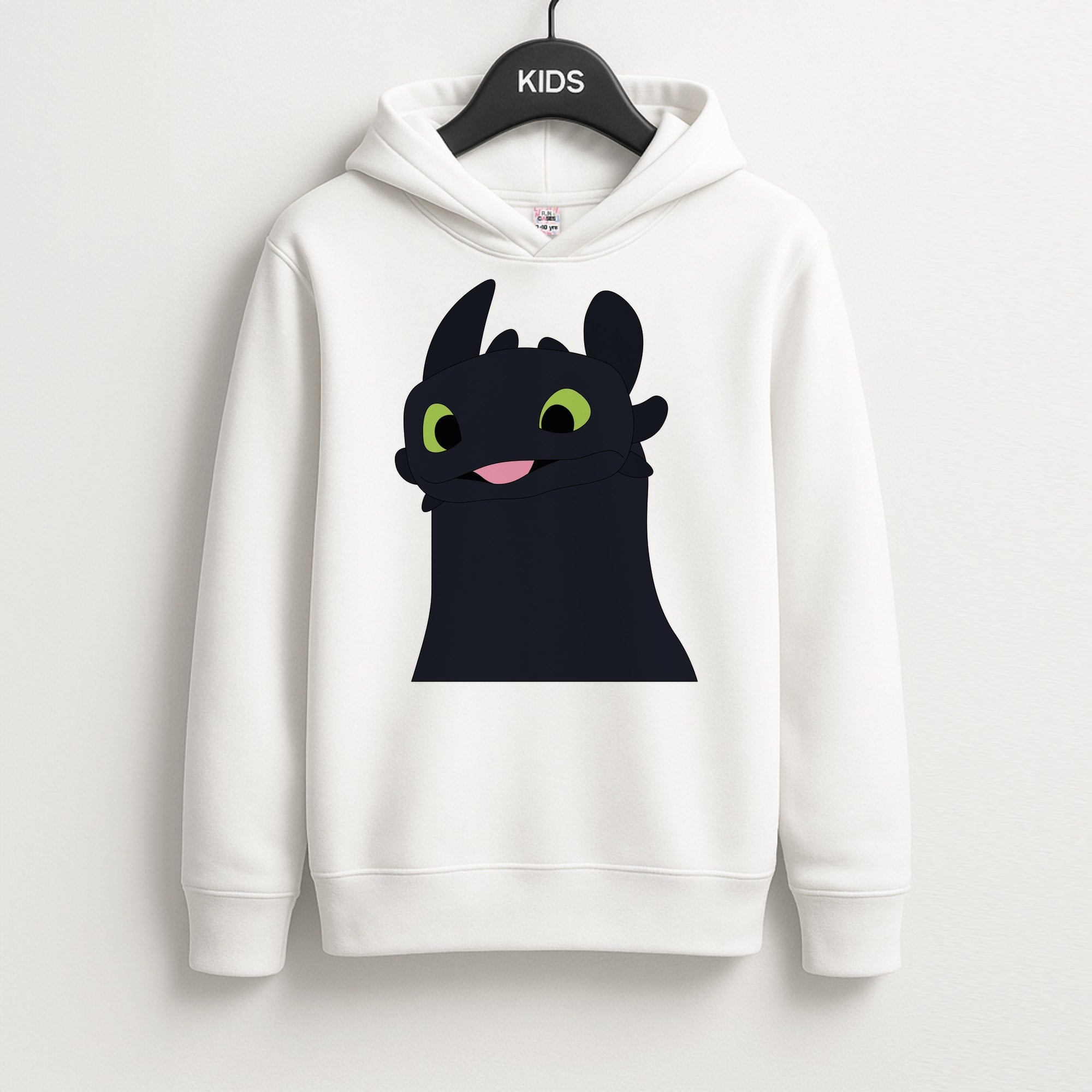 Black Fury Dragon Kids Hoodie