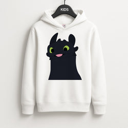Black Fury Dragon Kids Hoodie