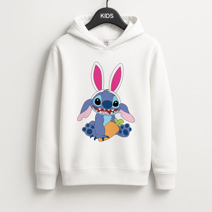 Easter Bunny Blue Alien Unisex Kids Hoodie