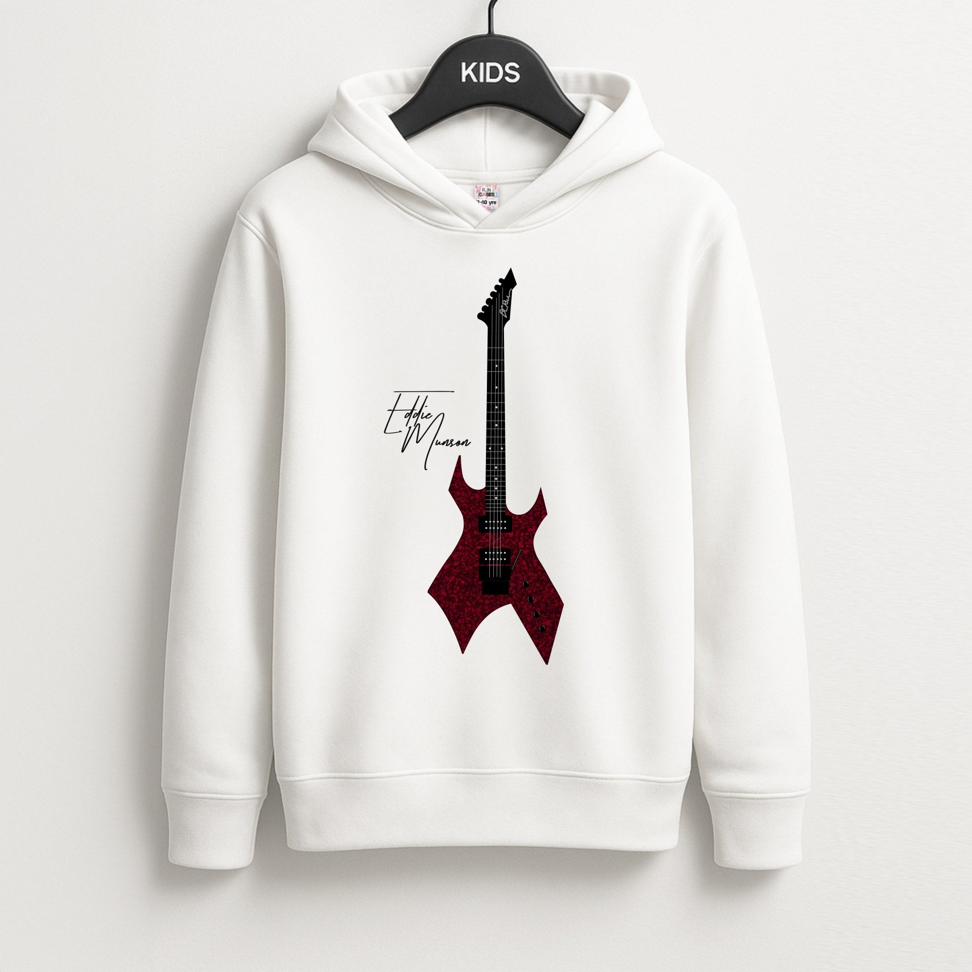 Eddie Munson Guitar Kids Hoodie