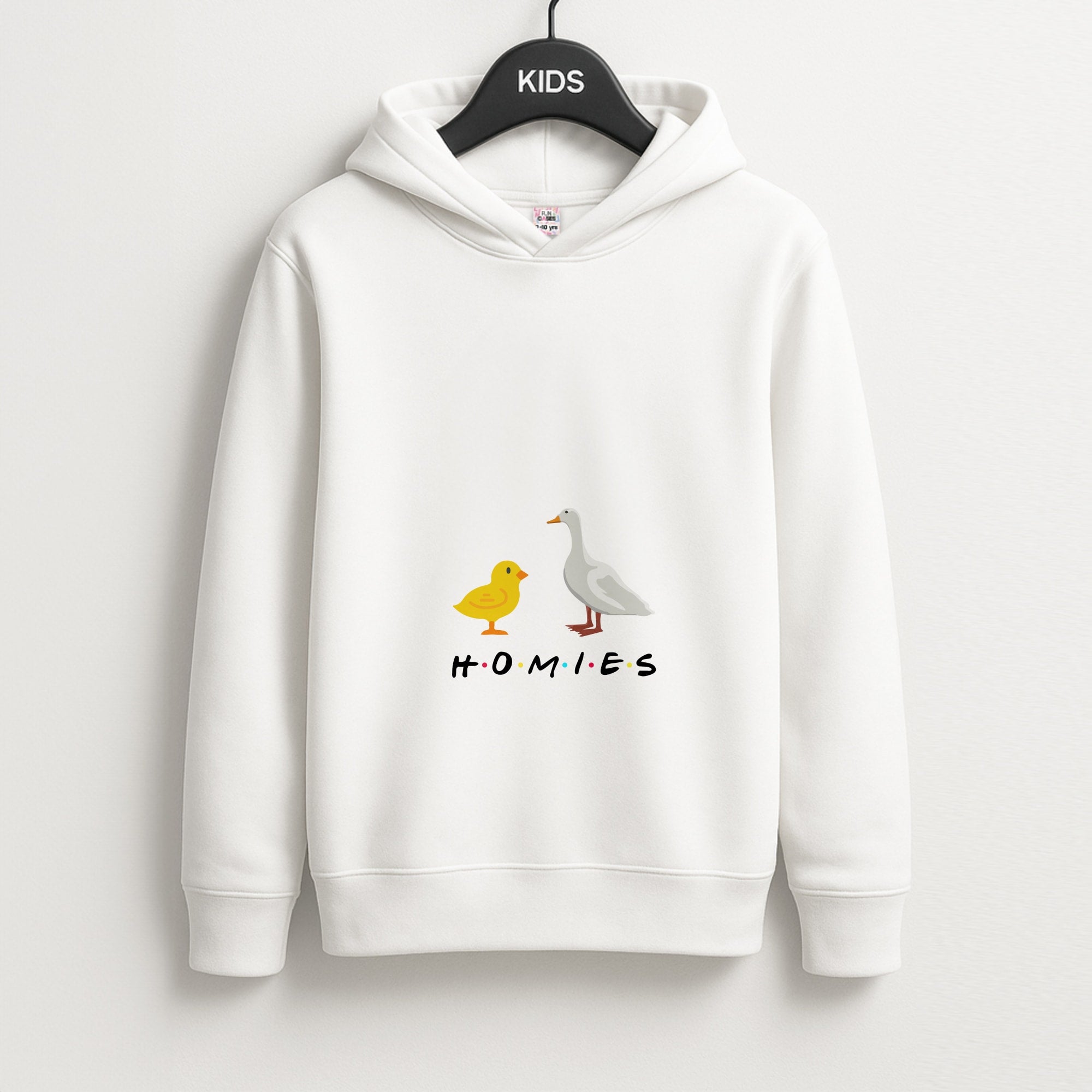 Homies Chick And Duck Unisex Kids Hoodie