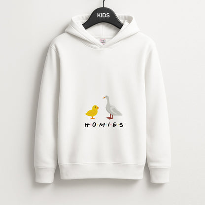 Homies Chick And Duck Unisex Kids Hoodie