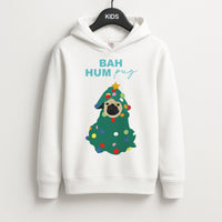 Bah Hum Pug Kids Hoodie