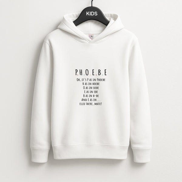 Spelling Phoebe Unisex Kids Hoodie