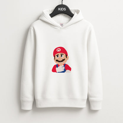 Worried Mario Unisex Kids Hoodie
